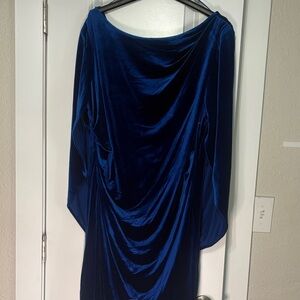 R & M Richards Royal Blue cape dress